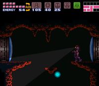 une photo d'Ã©cran de Super Metroid sur Nintendo Super Nes